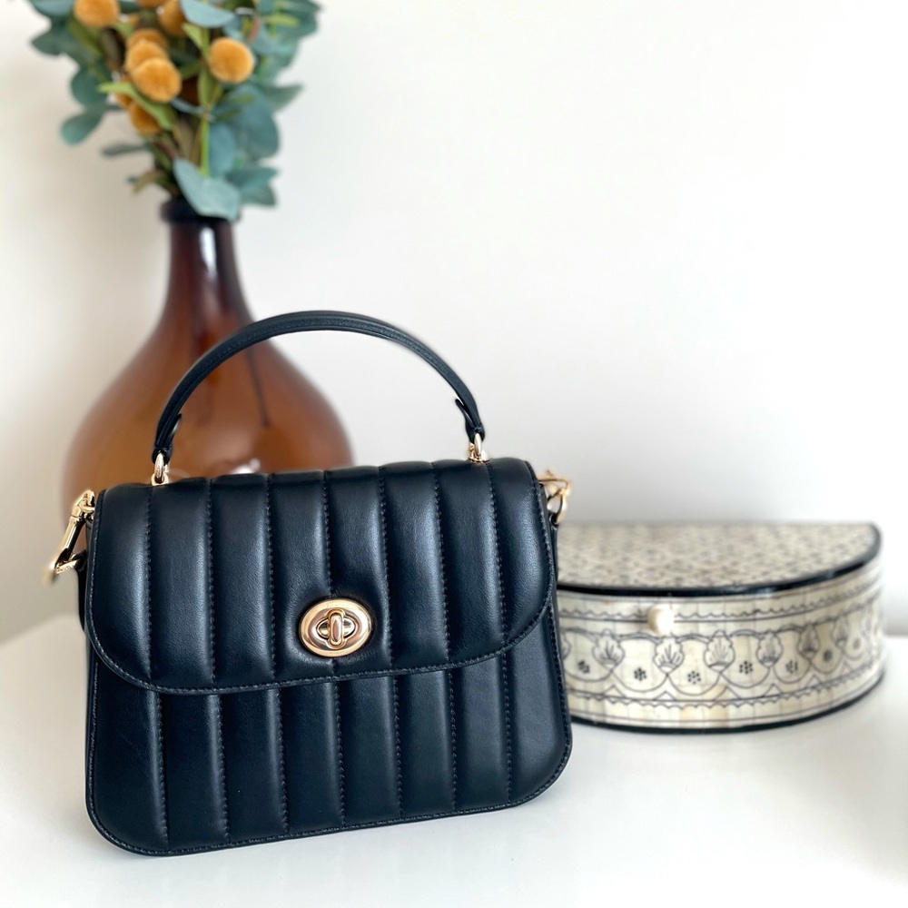 Coach Marlin top handle satchel with quilting